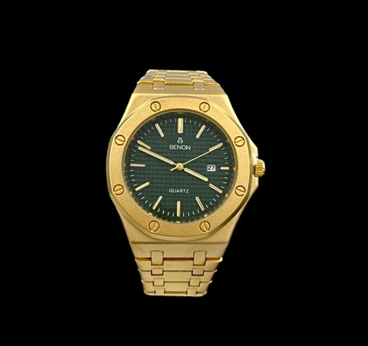 Reloj Estilo Audemars Piguet Verde y Dorado